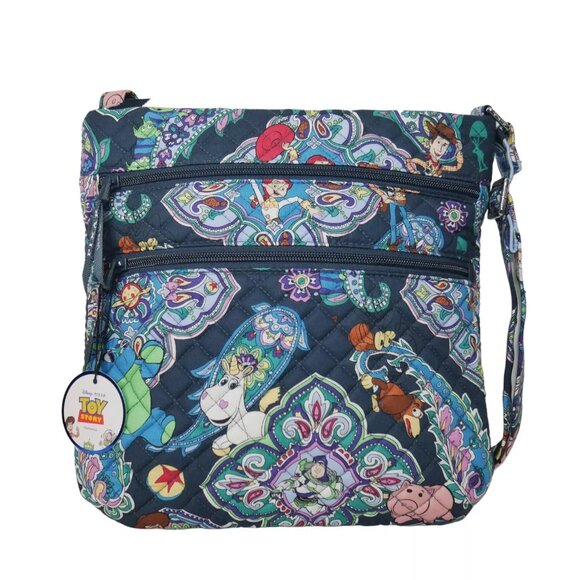 Vera Bradley X Toy Story Andy's Room Disney Triple Zip Hipster Compartment Cross - Picture 2 of 8